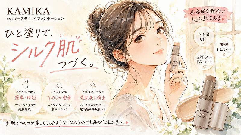 KAMIKAシルキースティックファンデーションはどこで買える？店舗・通販や色選びまでやさしく解説
